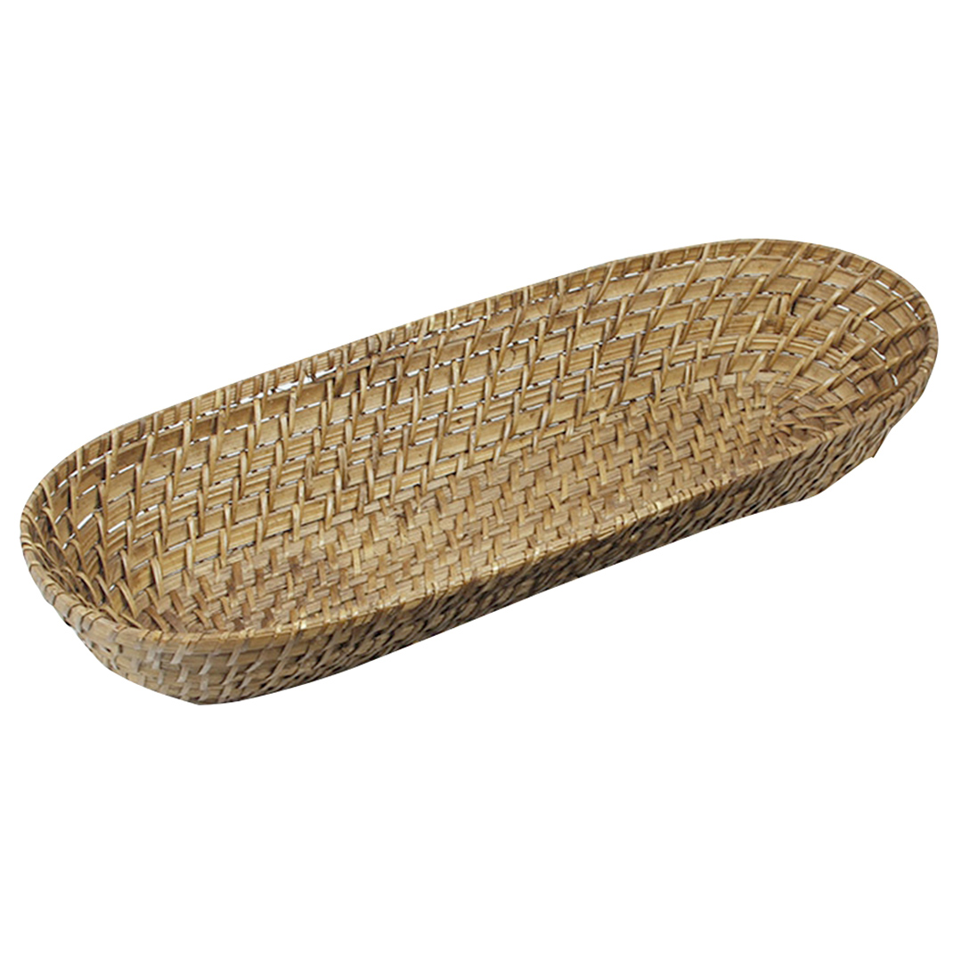 Imagem ilustrativa para Cesta retangular para pães em bambu e rattan L44xA16xA7cm