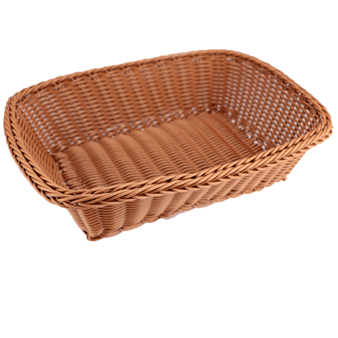 Imagem ilustrativa para Cesta retangular para pães em polipropileno L27xP20xA8cm cor marrom