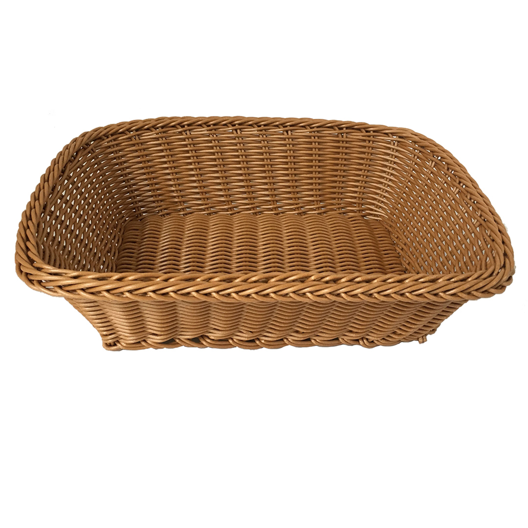 Imagem ilustrativa para Cesta retangular para pães em polipropileno L30xP23xA9cm cor marrom