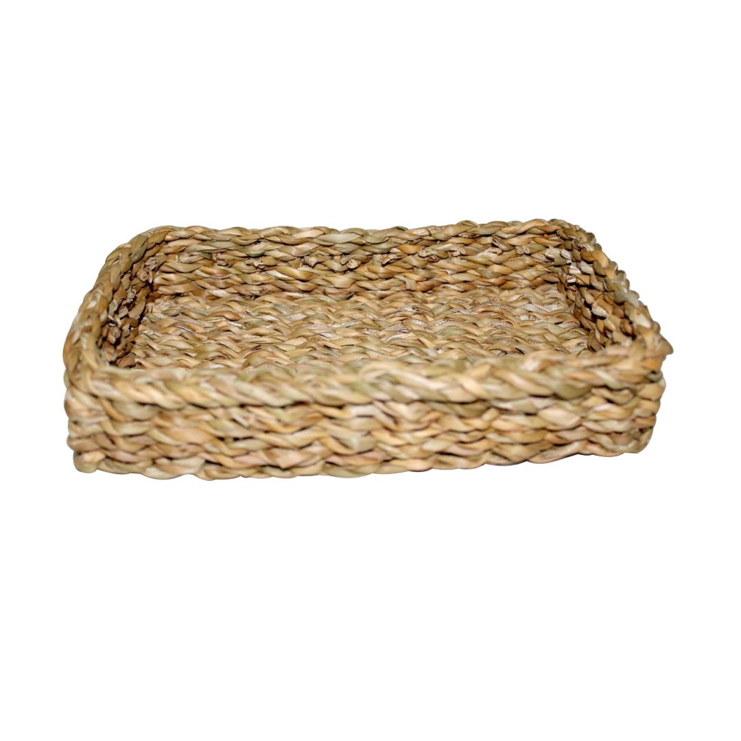 Imagem ilustrativa para Cesta retangular em fibra natural L26xP18xA5cm