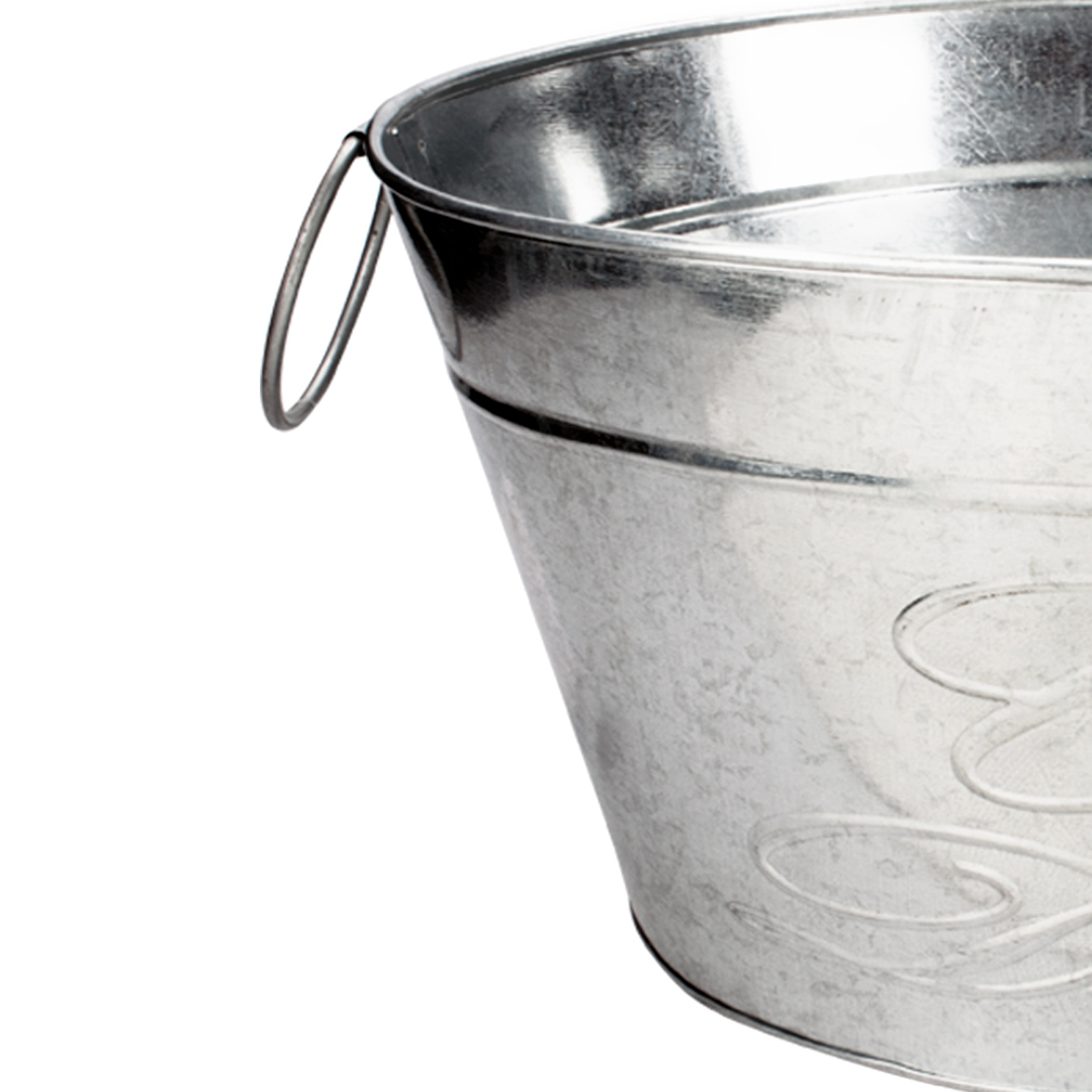 Fotografia para o produto Champanheira oval em ferro galvanizado 10L L42,5xP33xA21cm