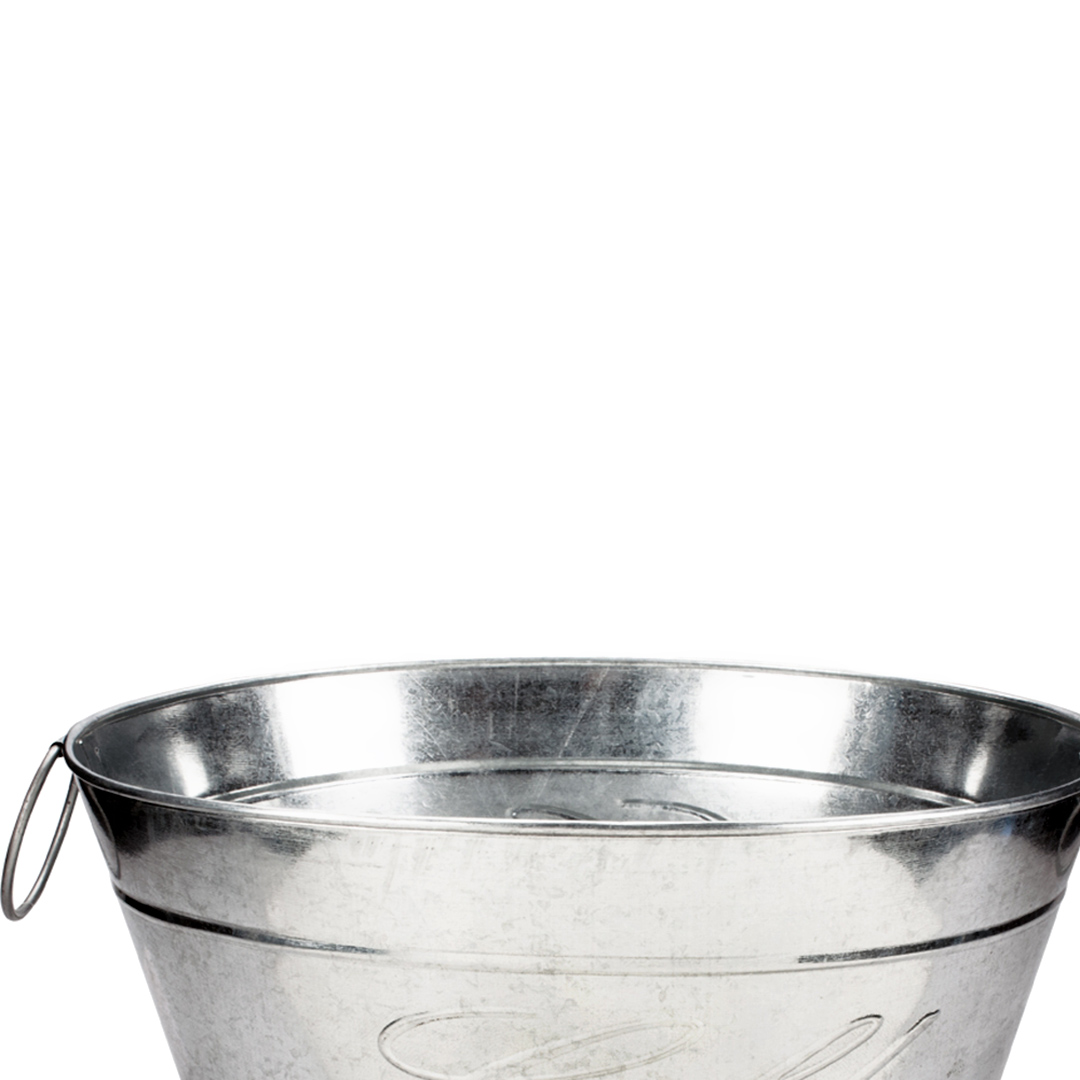 Fotografia para o produto Champanheira oval em ferro galvanizado 10L L42,5xP33xA21cm