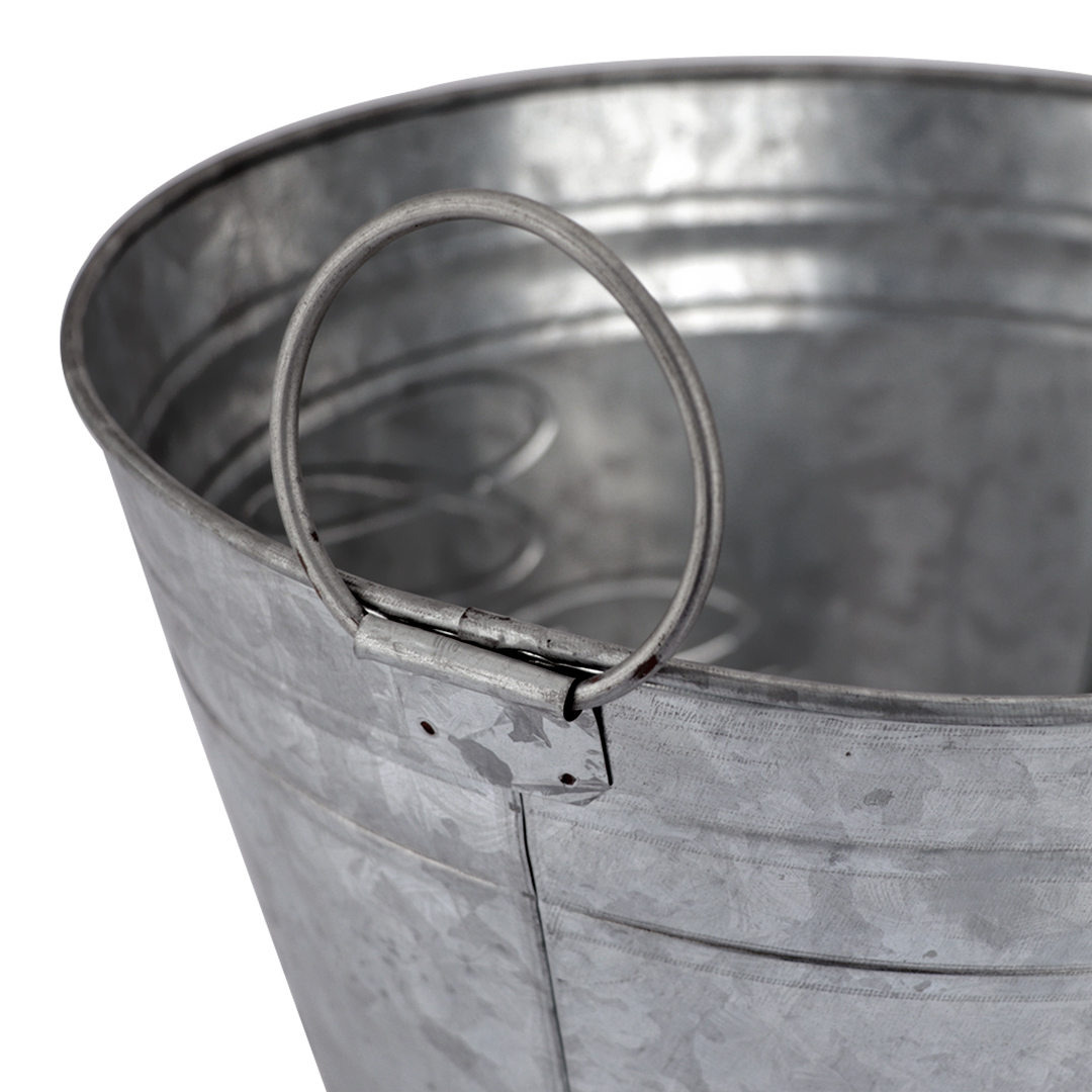 Fotografia para o produto Champanheira para festa redonda em ferro galvanizado 13,5L Ø33xA21cm