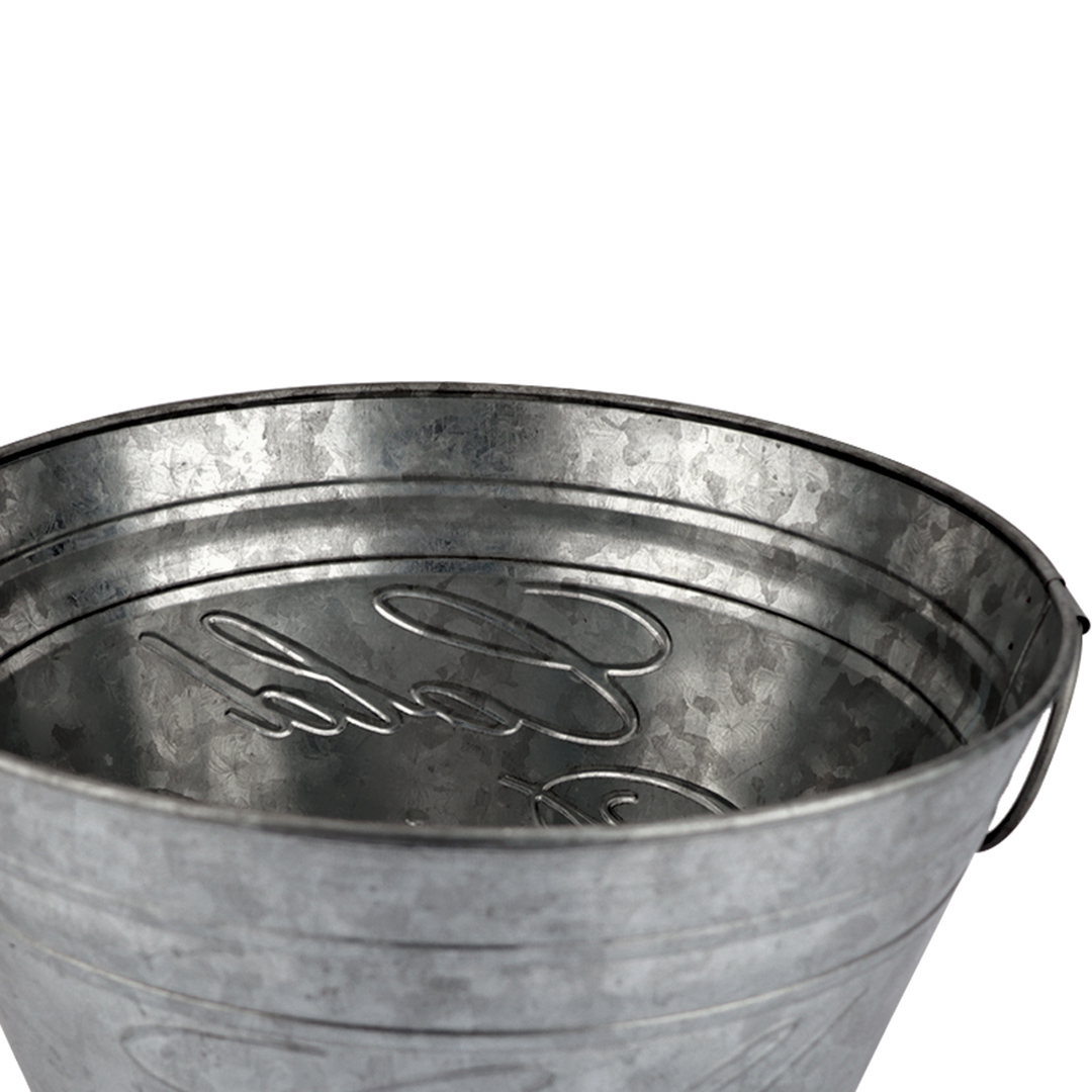 Fotografia para o produto Champanheira para festa redonda em ferro galvanizado 13,5L Ø33xA21cm