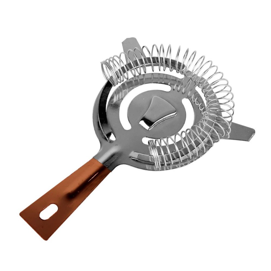 Imagem ilustrativa para Coador de bebidas em aço inox A14cm cabo cor cobre