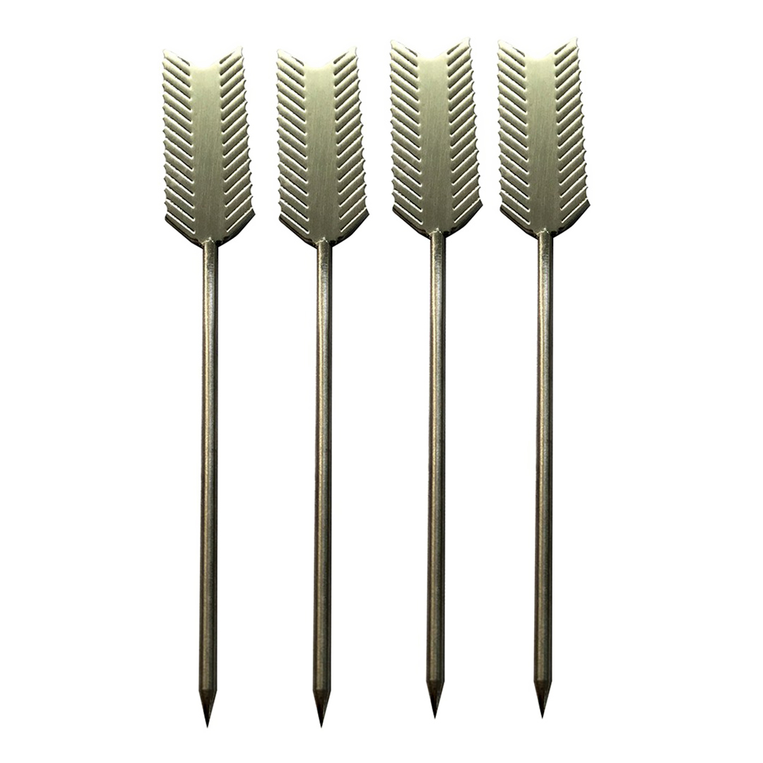 Imagem ilustrativa para Conjunto aperitivo em aço inox 4 peças A11,5cm cor prata