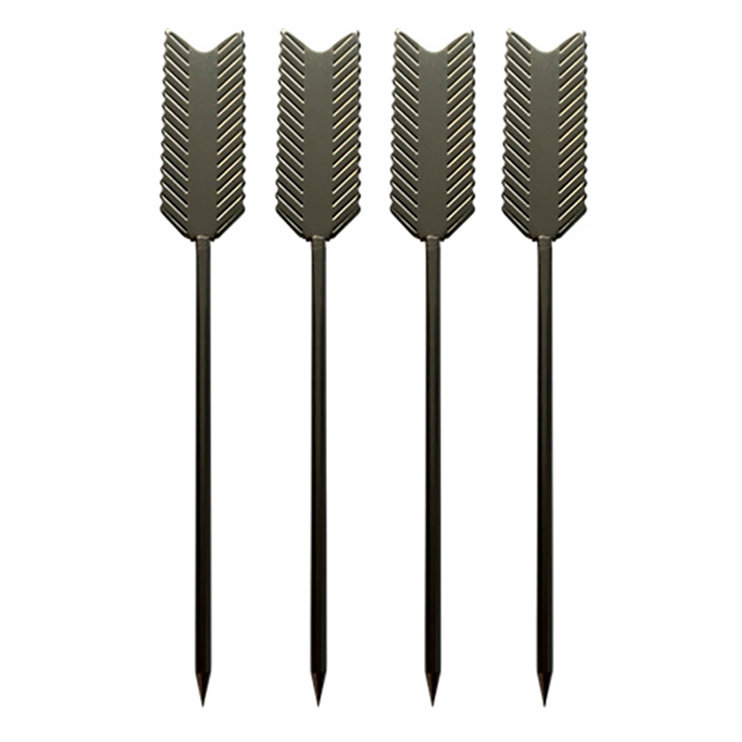 Imagem ilustrativa para Conjunto aperitivo em aço inox 4 peças A11,5cm cor preta