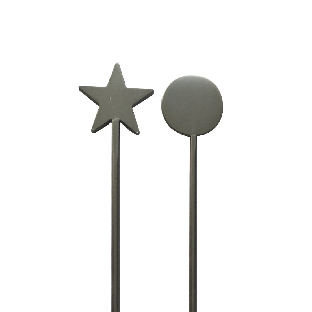 Fotografia para o produto Conjunto de misturadores para drink 2 peças em aço inox A19cm cor preta