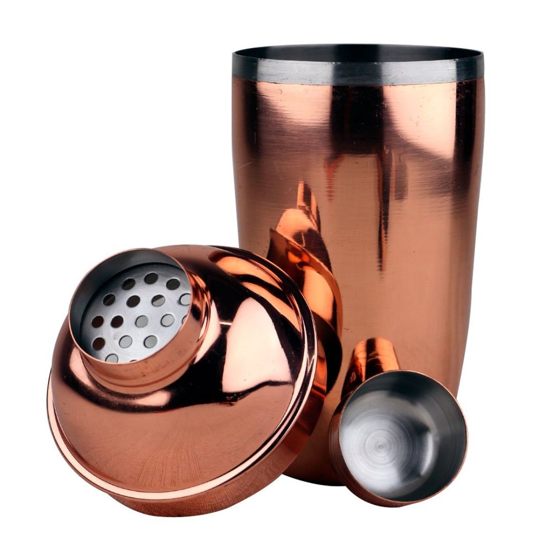 Fotografia para o produto Coqueteleira Open Bar em aço inox 500ml Ø8xA21cm cor cobre