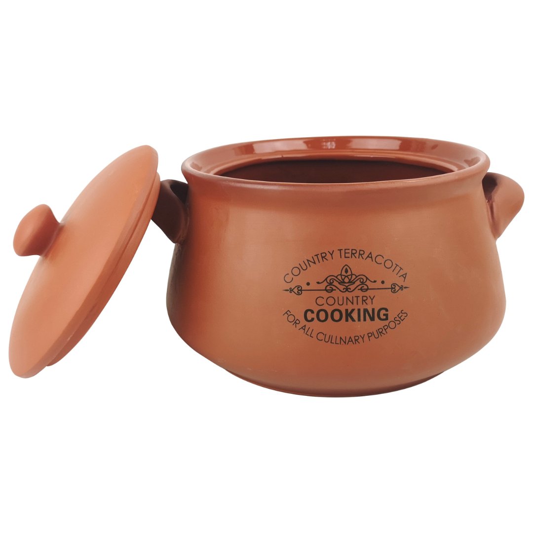 Imagem ilustrativa para Cumbuca para feijoada em cerâmica com tampa 1,5L L21xP18,5xA14cm cor marrom