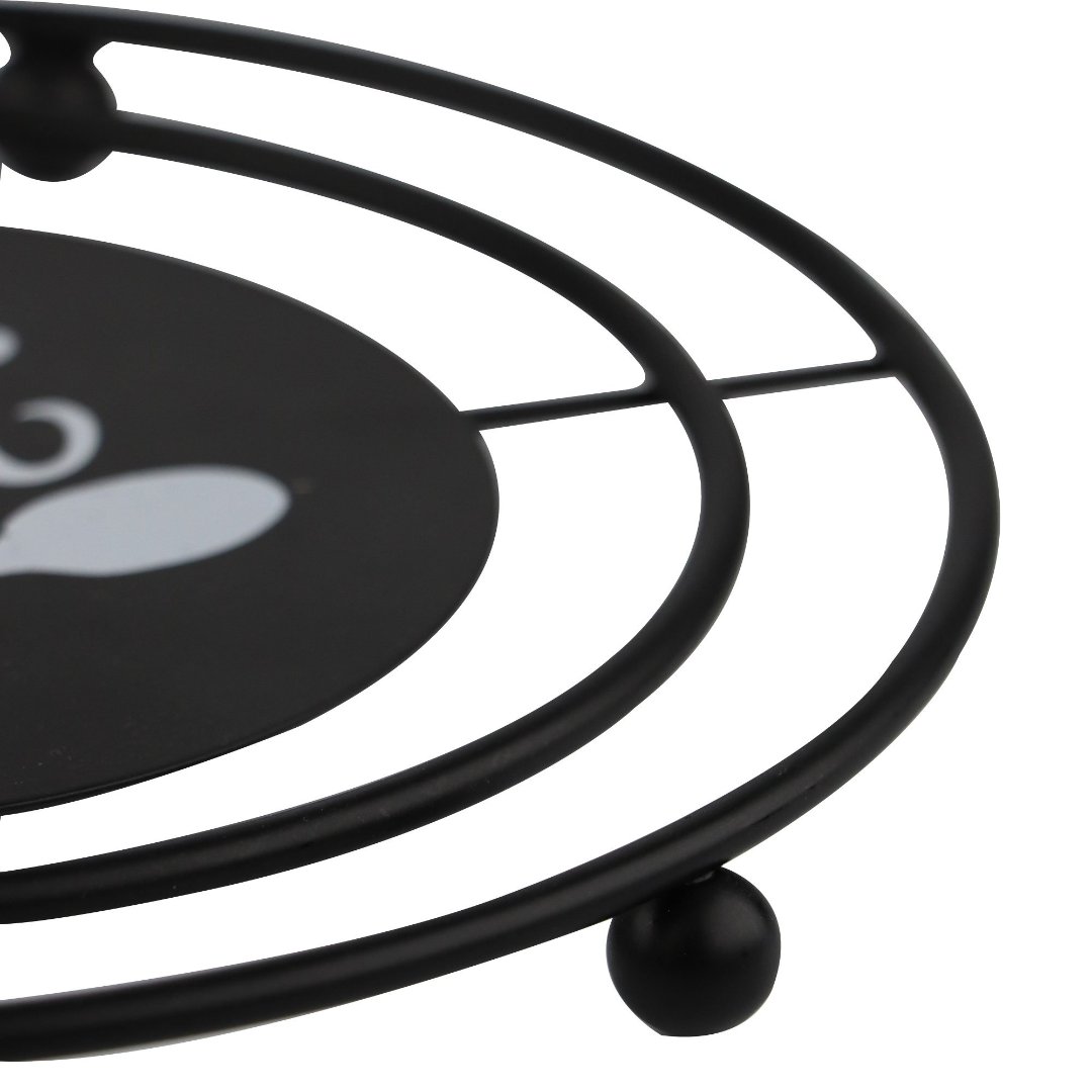 Fotografia para o produto Descanso de panela Cool Black em metal D18,5xA1,5cm cor preta