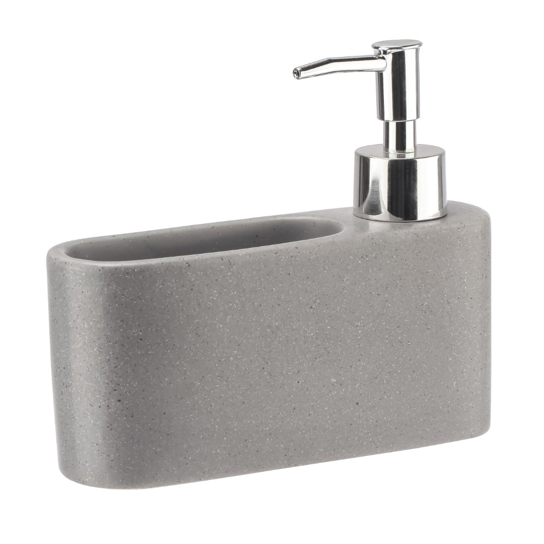 Imagem ilustrativa para Dispenser para detergente e esponja em cerâmica L16,5xP5xA14cm cor cinza