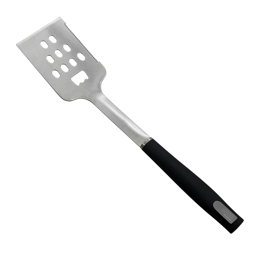 Imagem ilustrativa para Espátula para churrasco em aço inox com cabo em plástico A42,5cm cor preta
