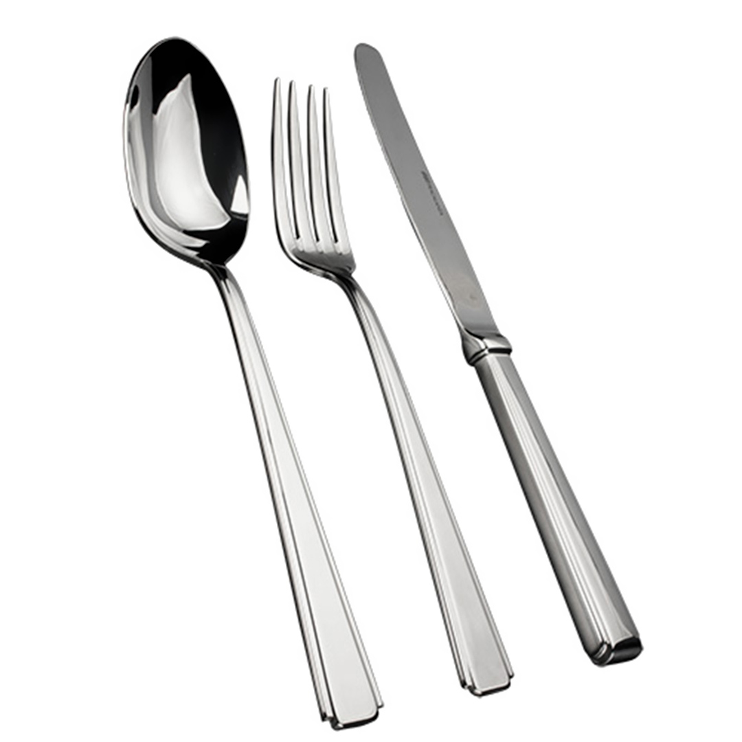 Imagem ilustrativa para Faqueiro em aço inox 130 peças 18/10 3,5mm