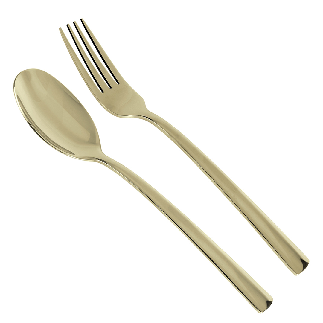 Fotografia para o produto Faqueiro 24 peças em aço inox cor champagne