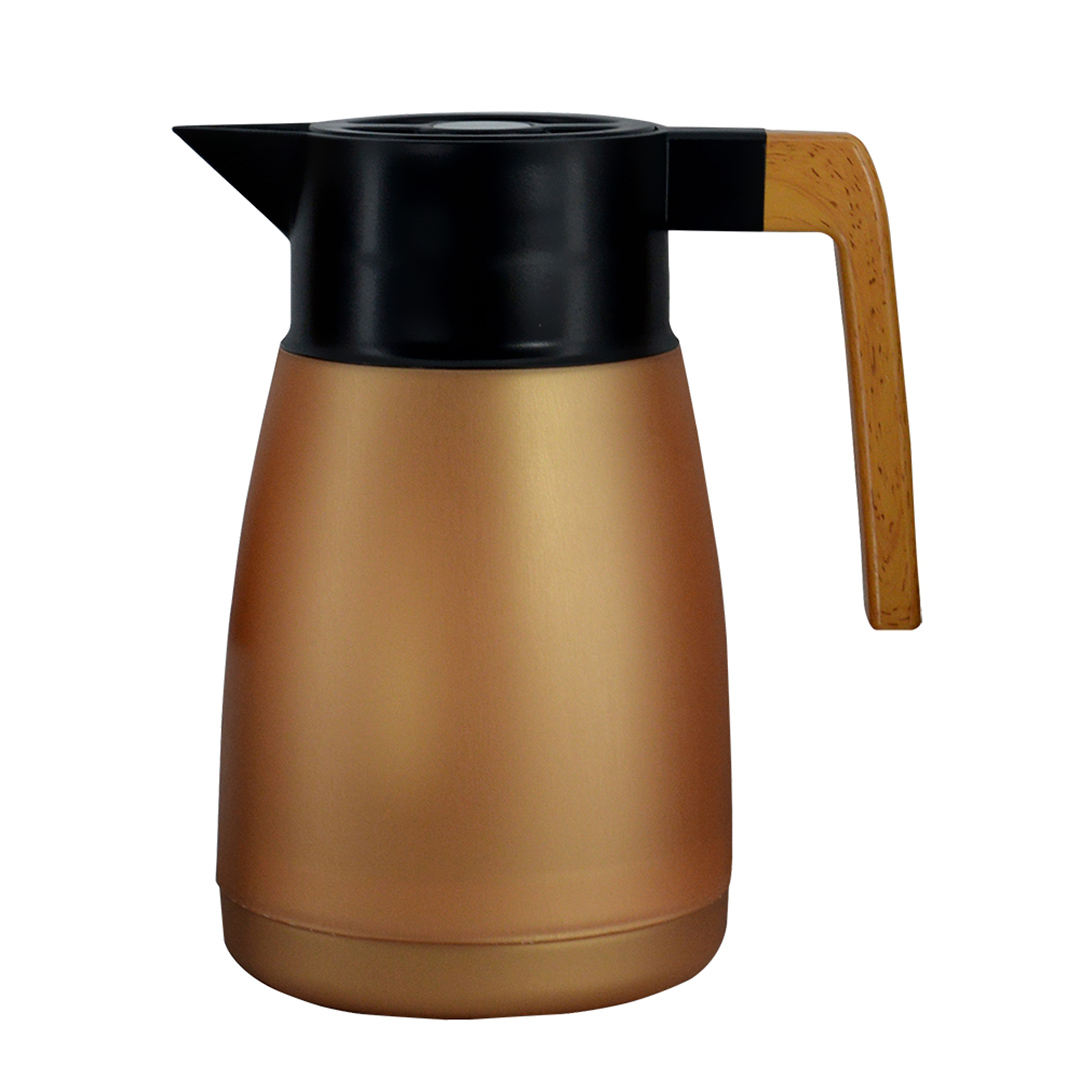 Imagem ilustrativa para Garrafa térmica em plástico 1L L20,5xP14xA23cm cor cobre metálico