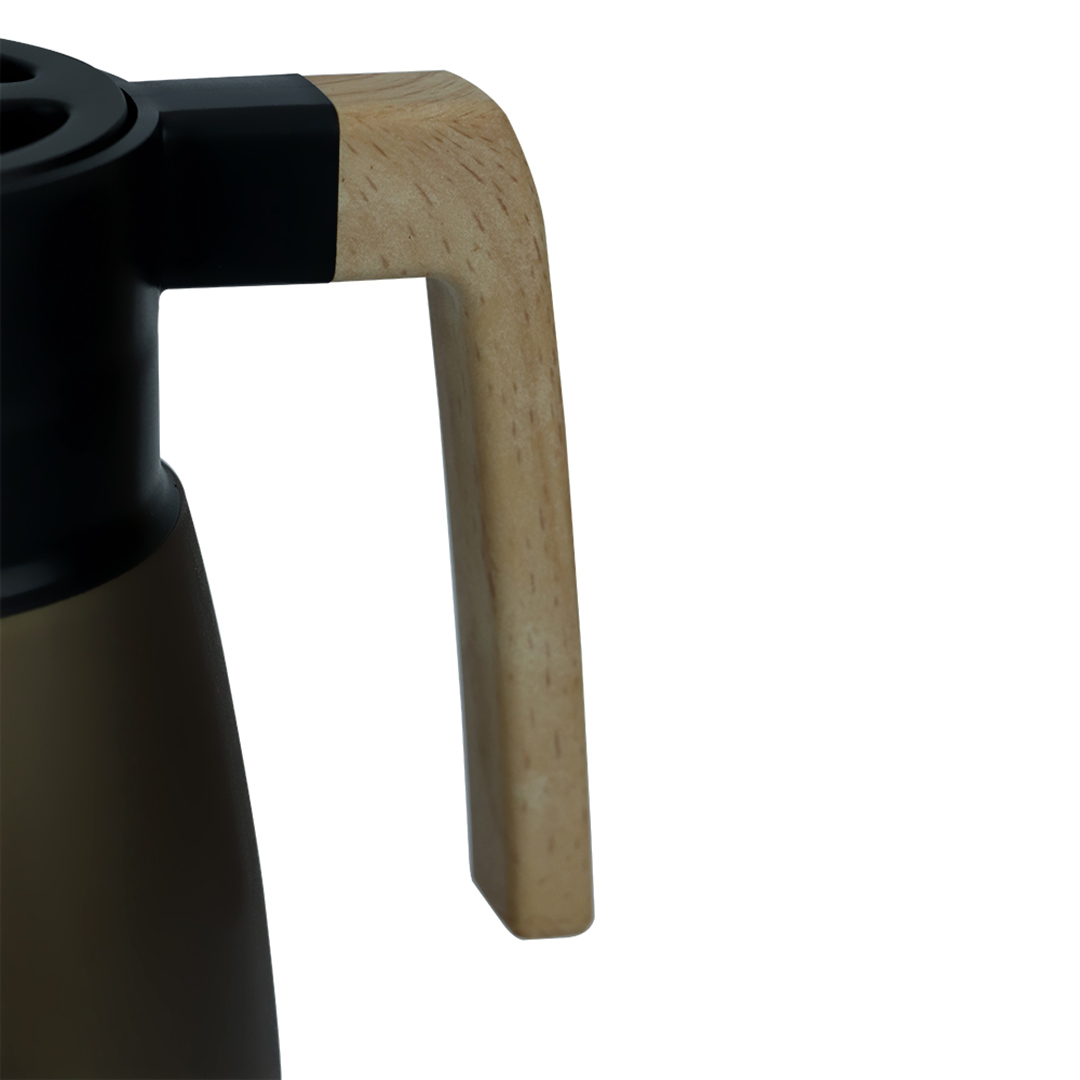 Fotografia para o produto Garrafa térmica de plástico 1L L20,5xP14xA23cm cor marrom metálico