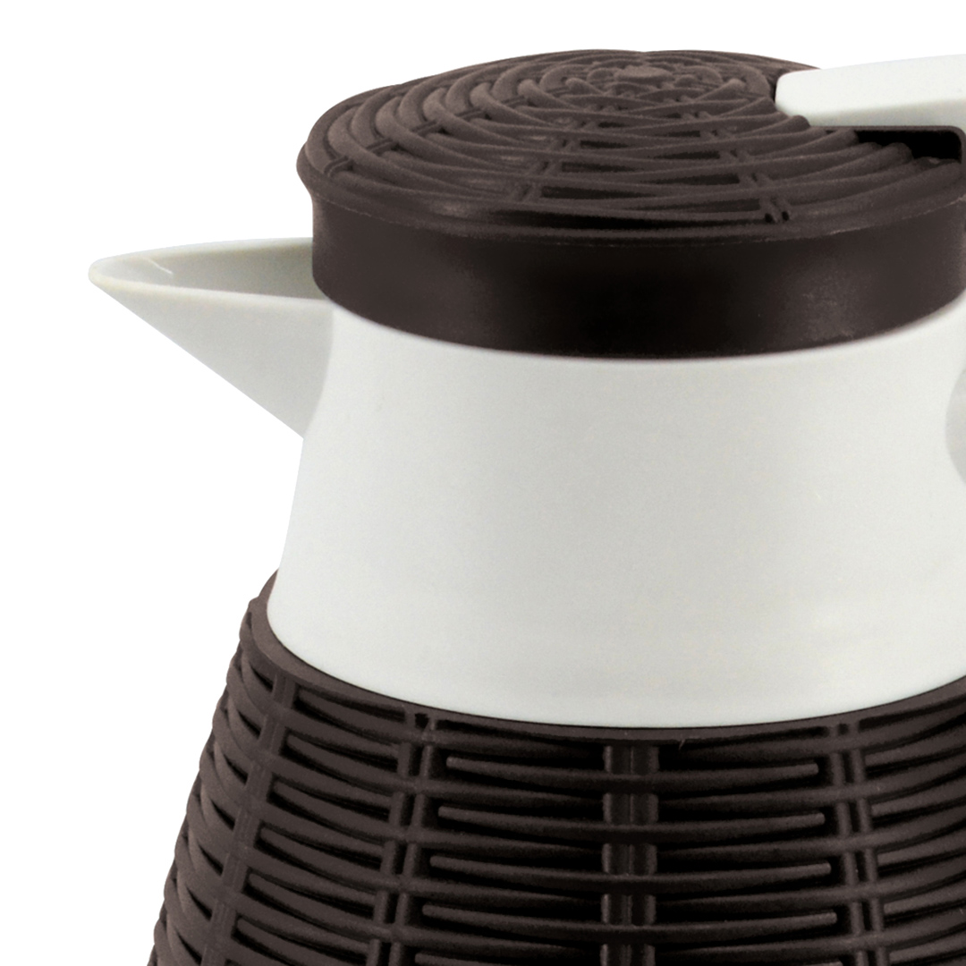 Fotografia para o produto Garrafa térmica revestida com rattan de plástico 1L L18xP14.5xA26.5cm