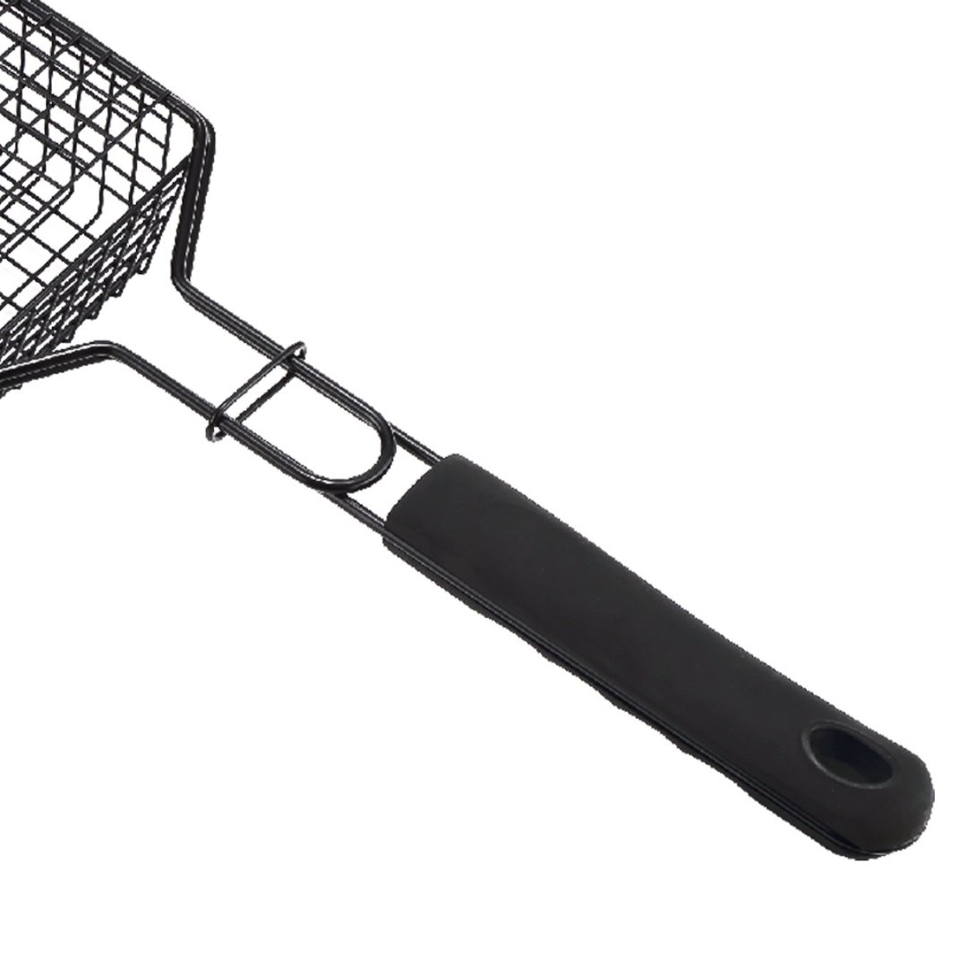 Fotografia para o produto Grelha para churrasco antiaderente com cabo emborrachado L53xP23xA8cm cor preta
