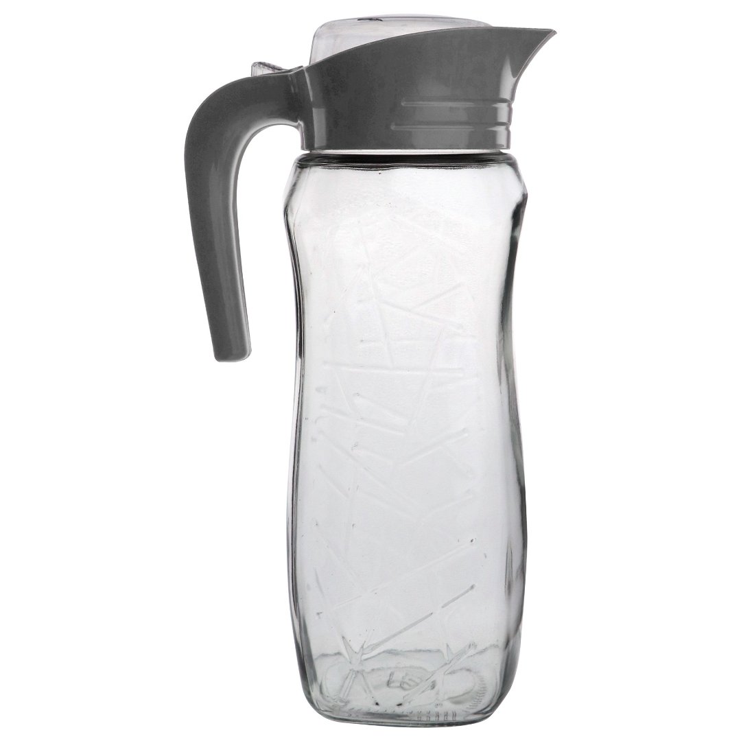 Fotografia para o produto Jarra em vidro 1,6L com tampa cor cinza