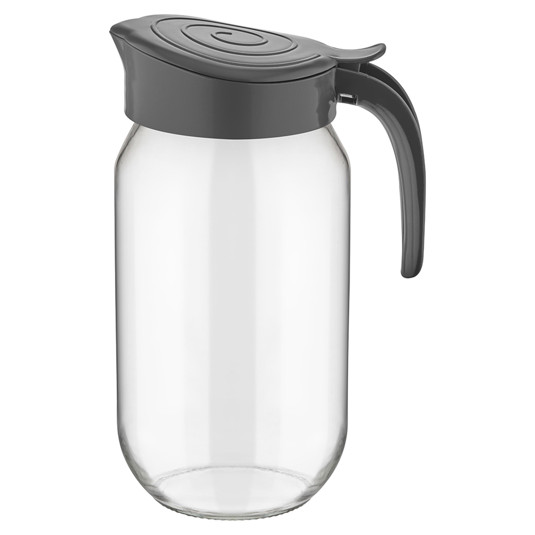 Fotografia para o produto Jarra em vidro 1L com tampa cor cinza Fotografia para o produto Jarra em vidro 1L com tampa cor cinza