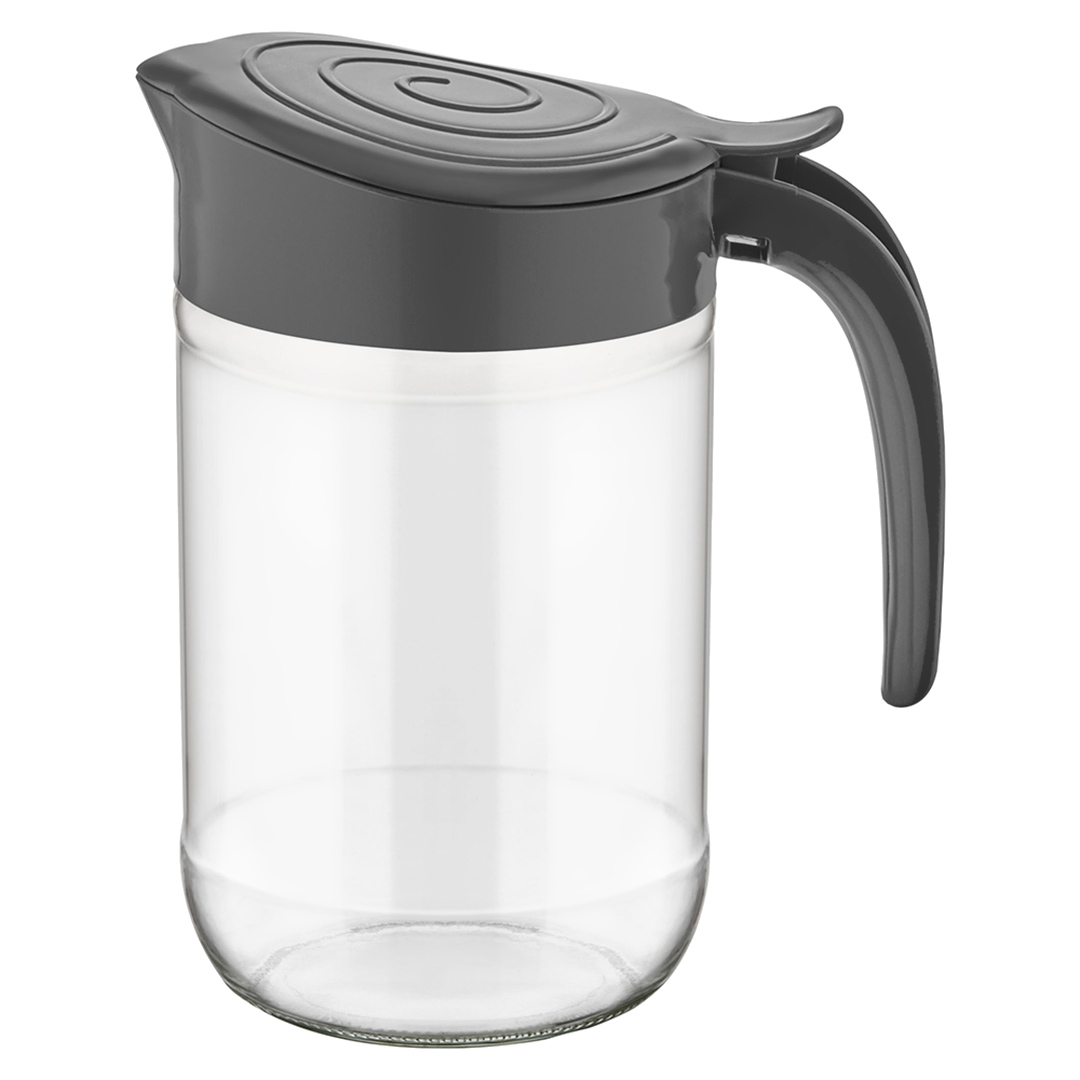 Imagem ilustrativa para Jarra em vidro com tampa 660ml cor cinza