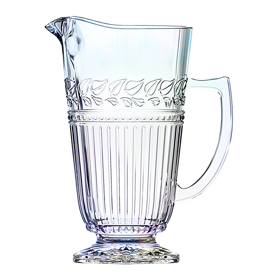 Imagem ilustrativa para Jarra em vidro com pé 1,2L cor furta-cor