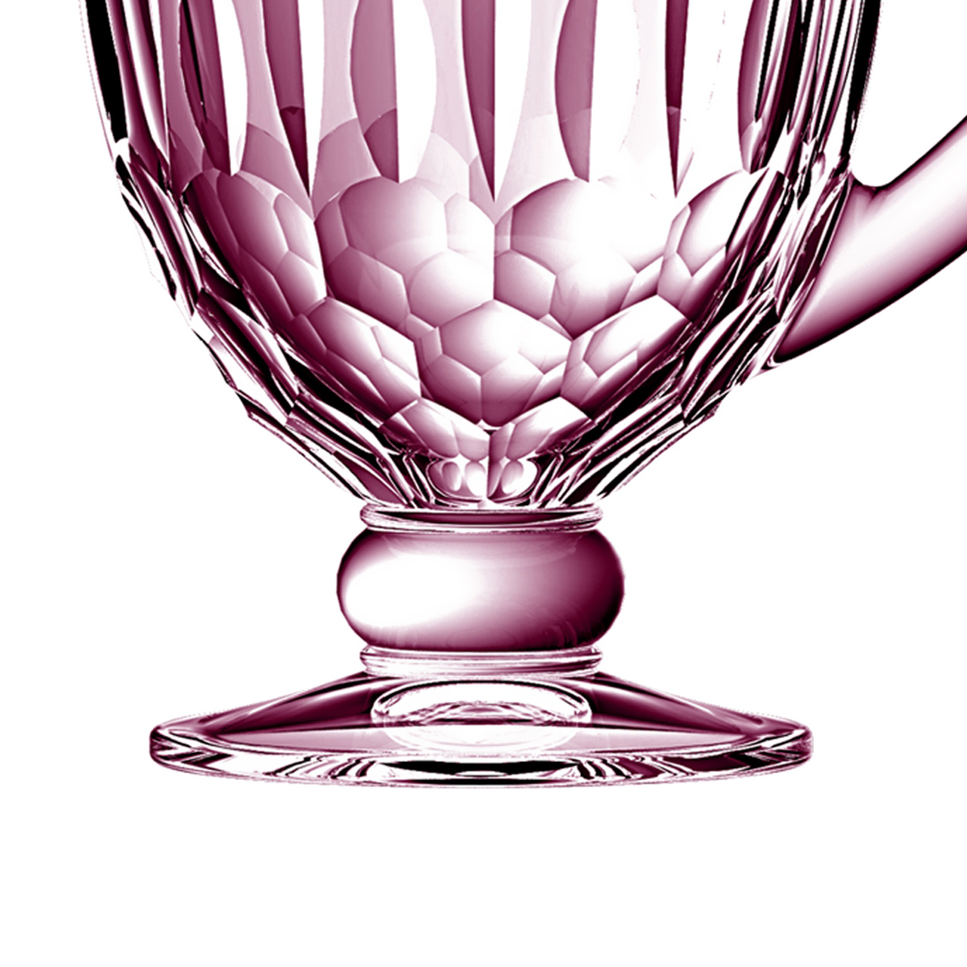 Fotografia para o produto Jarra em vidro com pé 1L cor roxa