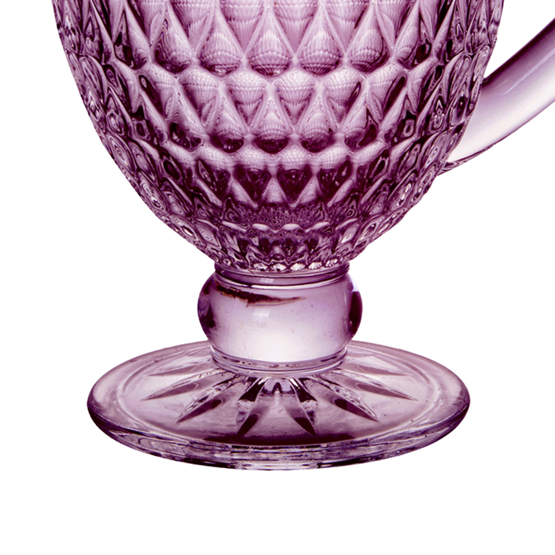 Fotografia para o produto Jarra em vidro com pé 1L cor roxa