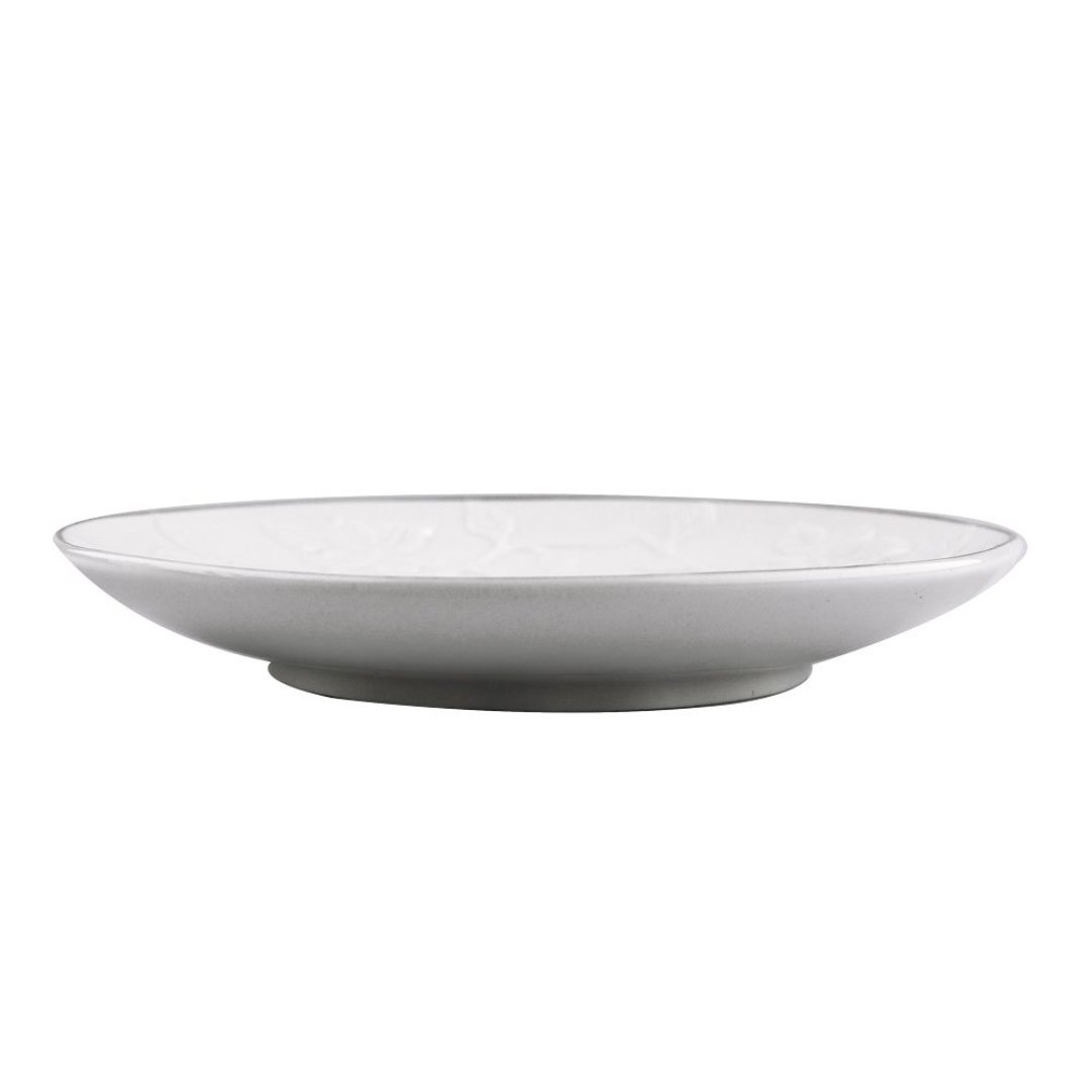 Fotografia para o produto Jogo de 12 peças Scarlet para chá com bule e açucareiro em new bone china cor branca e dourado