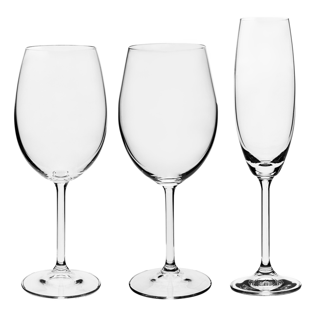 Imagem ilustrativa para Jogo de 18 taças em cristal ecológico 6x(220/450/580ml)