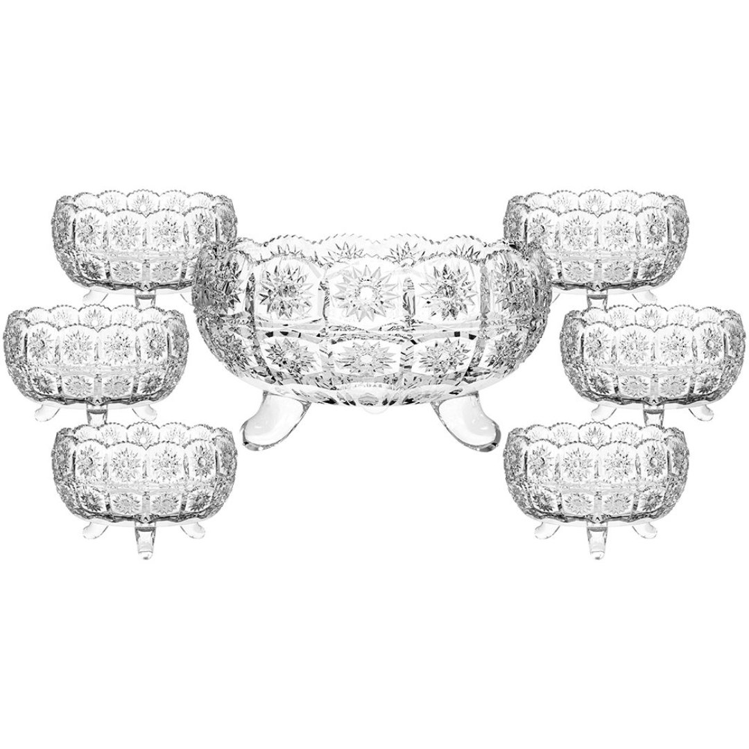 Fotografia para o produto Jogo de 2 bowls Versailles em vidro (D19xA10,5cm/D10,5xA7cm)