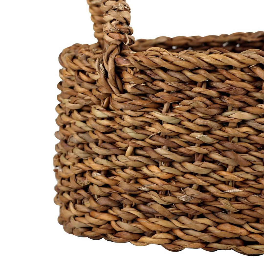 Fotografia para o produto Jogo de 2 cestas ovais Terra em fibra natural com alca L36xP21xA15/L26xP16xA13cm