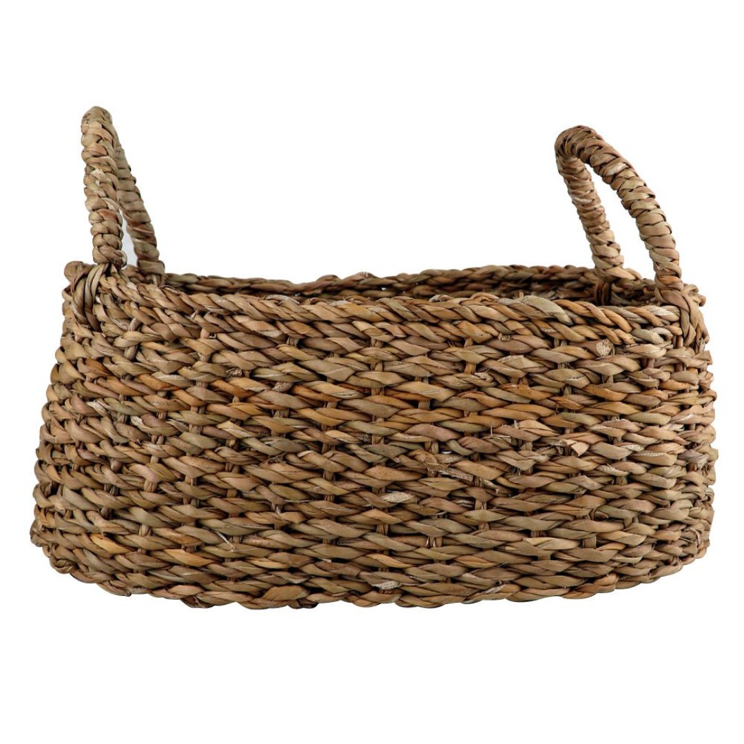 Fotografia para o produto Jogo de 2 cestas ovais Terra em fibra natural com alca L36xP21xA15/L26xP16xA13cm