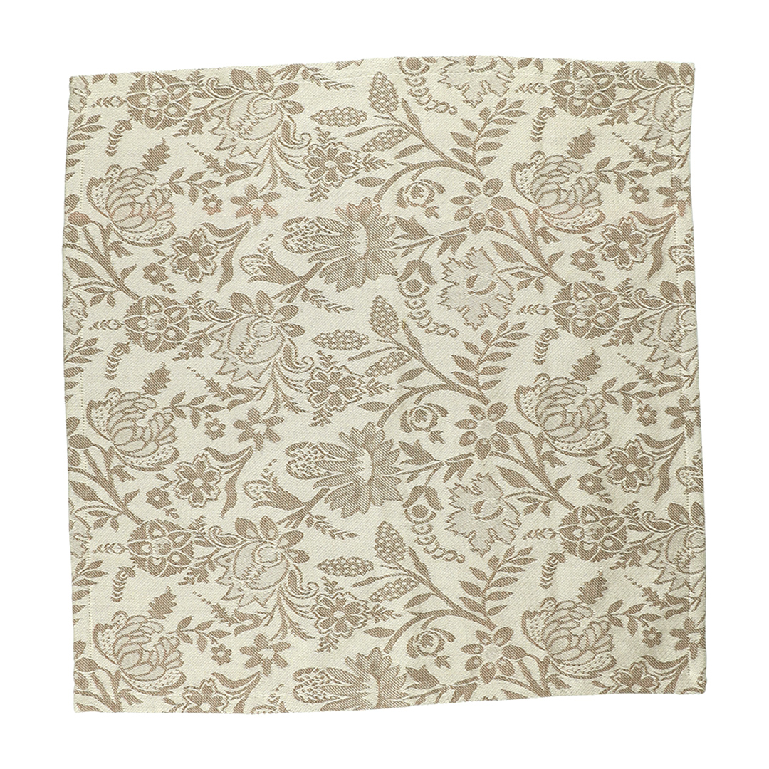 Imagem ilustrativa para Jogo de 2 guardanapos em tecido estampado L45xP45cm cor bege