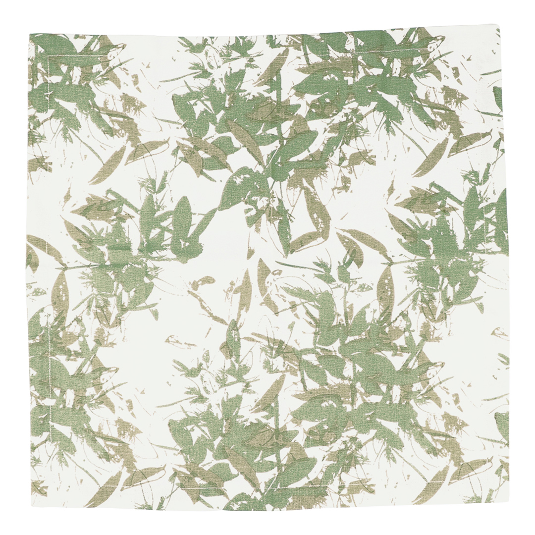 Imagem ilustrativa para Jogo de 2 guardanapos em tecido estampado L45xP45cm cor verde