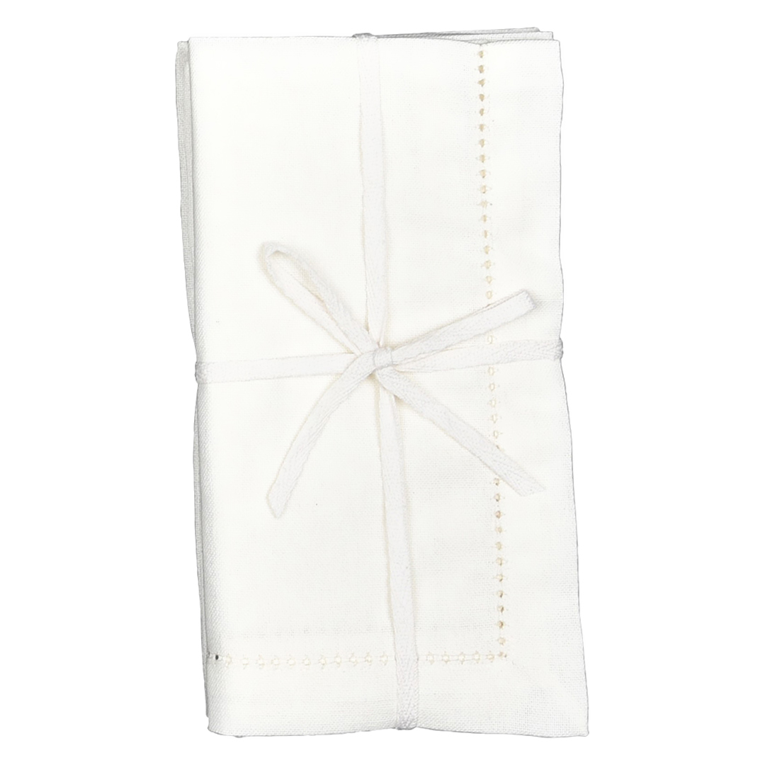 Imagem ilustrativa para Jogo de 2 guardanapos em tecido L45xP45cm cor branca