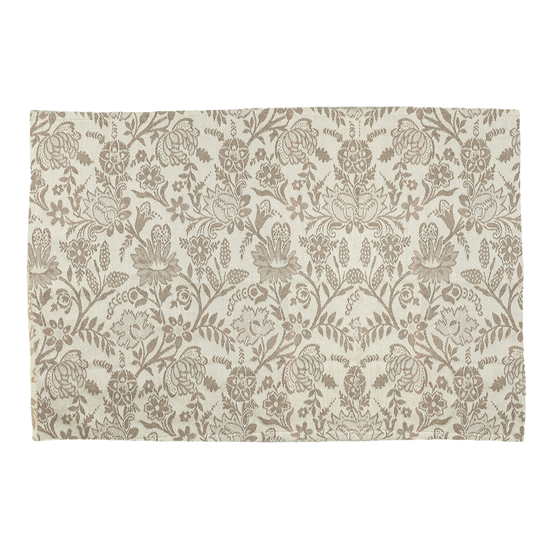 Imagem ilustrativa para Jogo de 2 lugares americanos em tecido estampado L33xP48cm cor bege