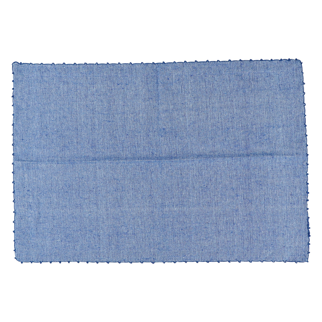 Imagem ilustrativa para Jogo de 2 lugares americanos em tecido L33xP48cm cor azul