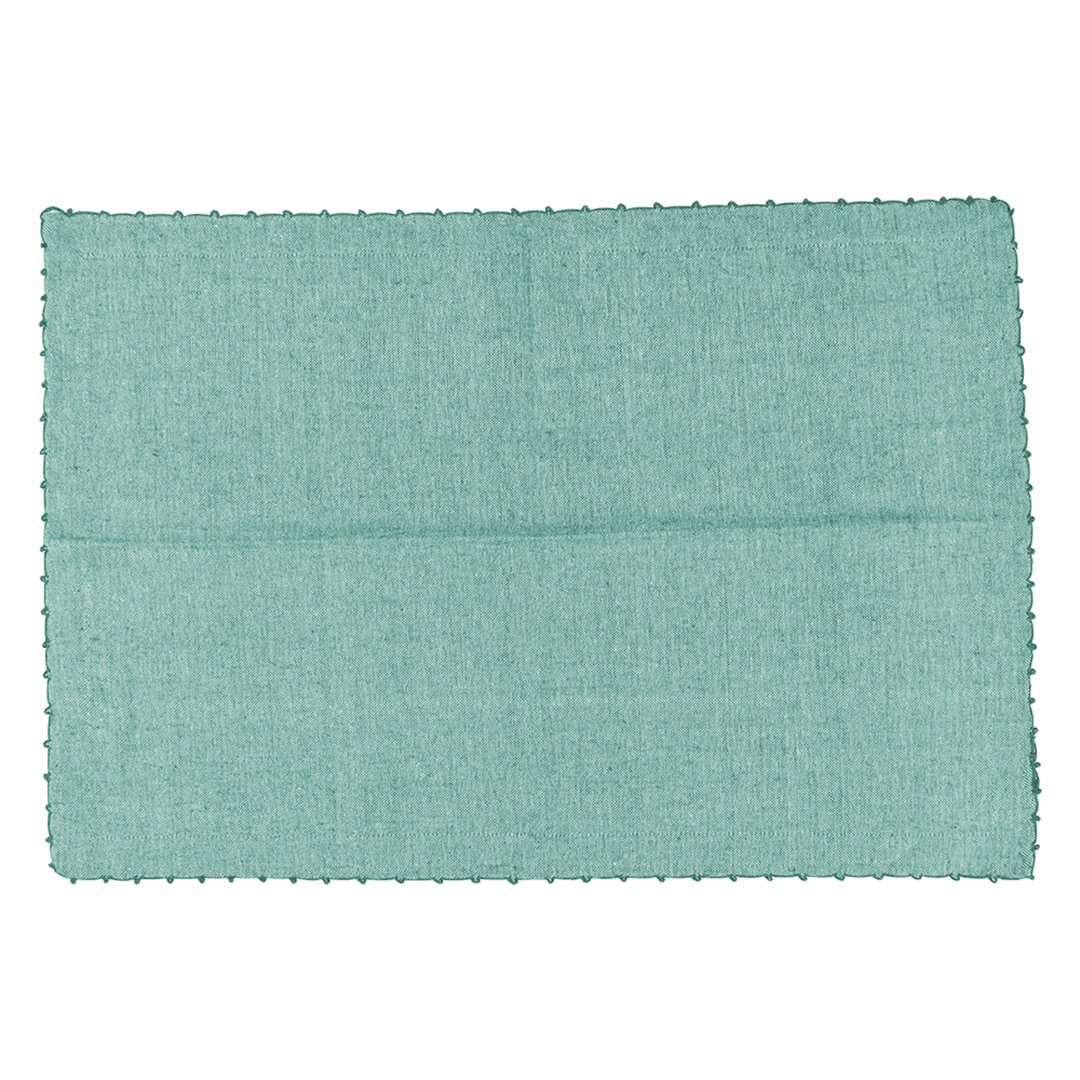 Imagem ilustrativa para Jogo de 2 lugares americanos em tecido L33xP48cm cor verde