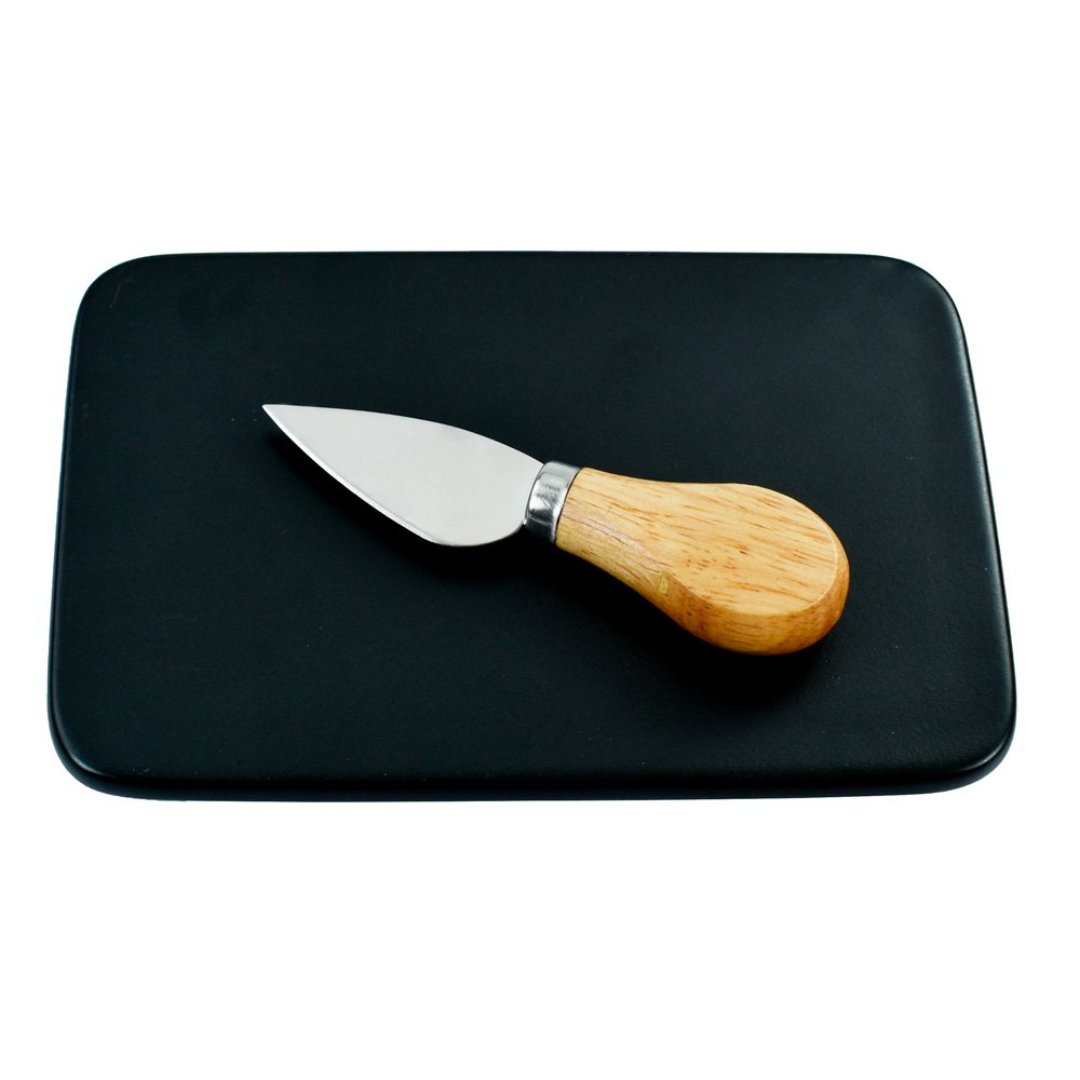 Imagem ilustrativa para Jogo de 2 peças para queijo em ardósia L26xP16xA3cm