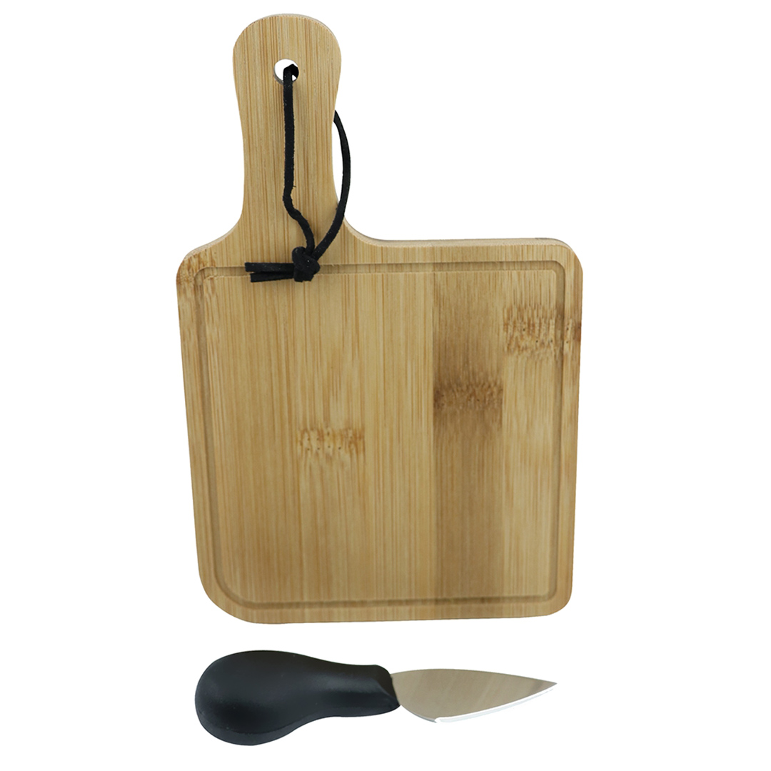 Fotografia para o produto Jogo de 2 peças para queijo em bambu L23,5xP19,5xA2,5cm