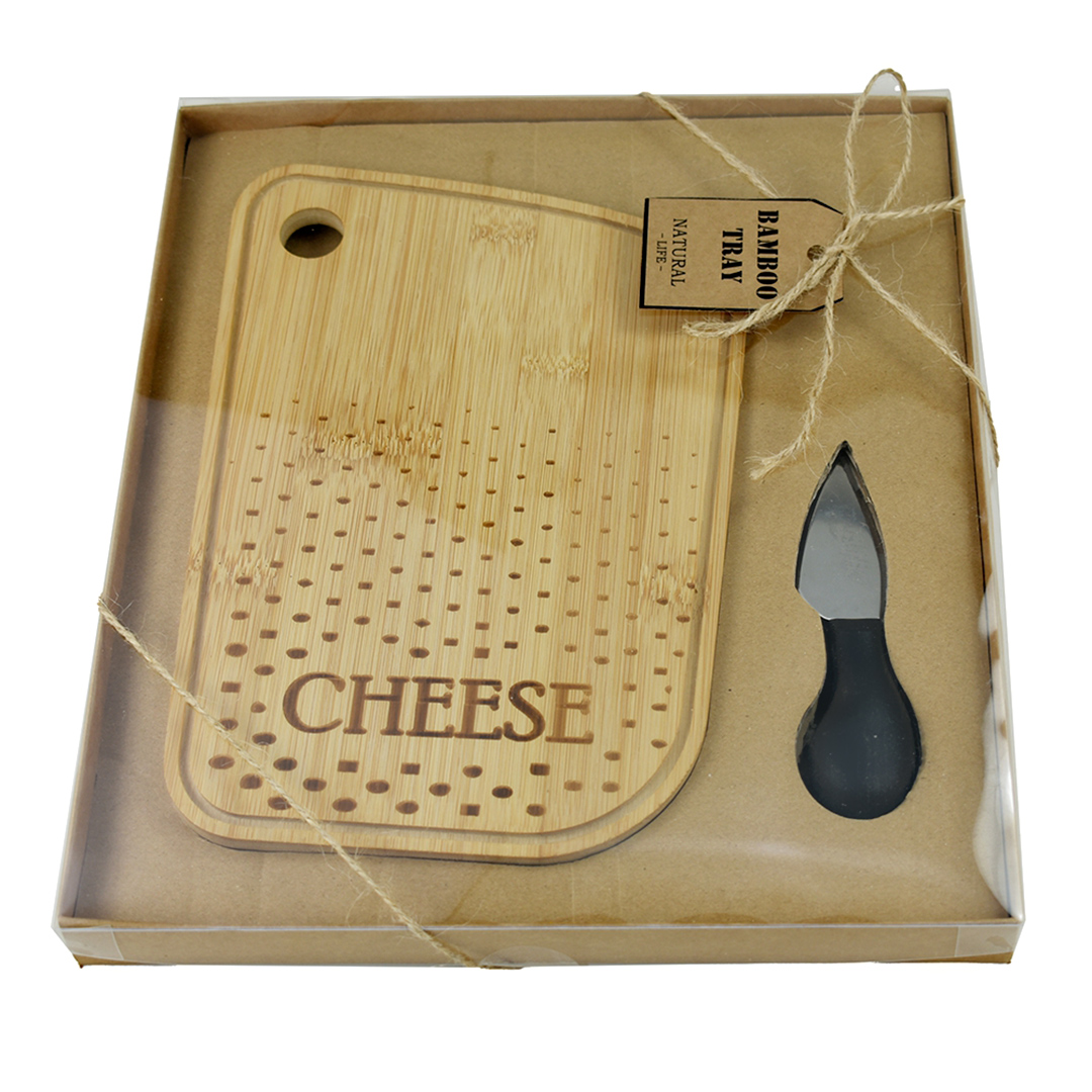 Imagem ilustrativa para Jogo de 2 peças para queijo em bambu L28xP25xA2cm
