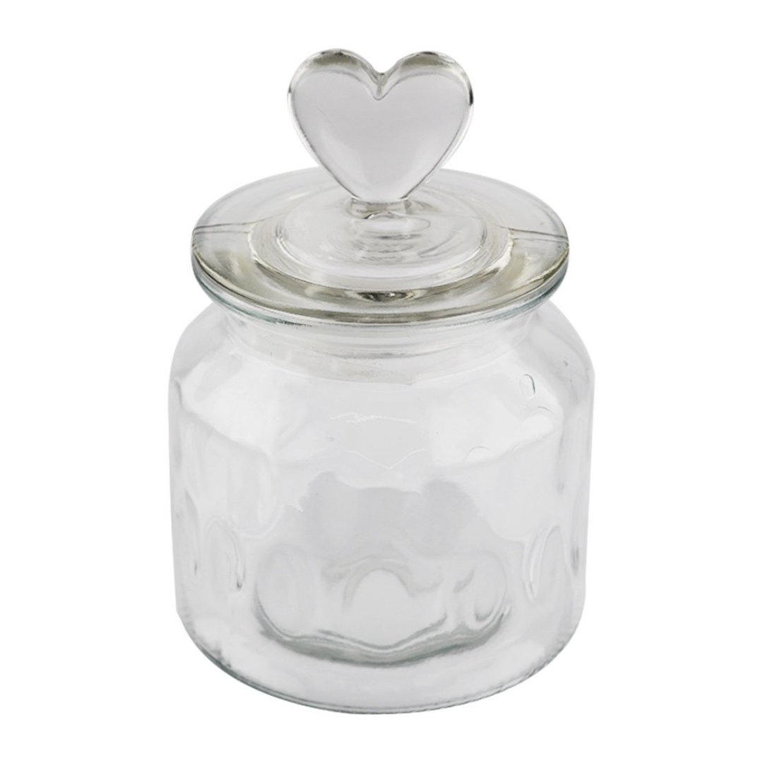 Fotografia para o produto Jogo de 2 porta mantimentos em vidro com tampa 650ml Ø11xA15cm