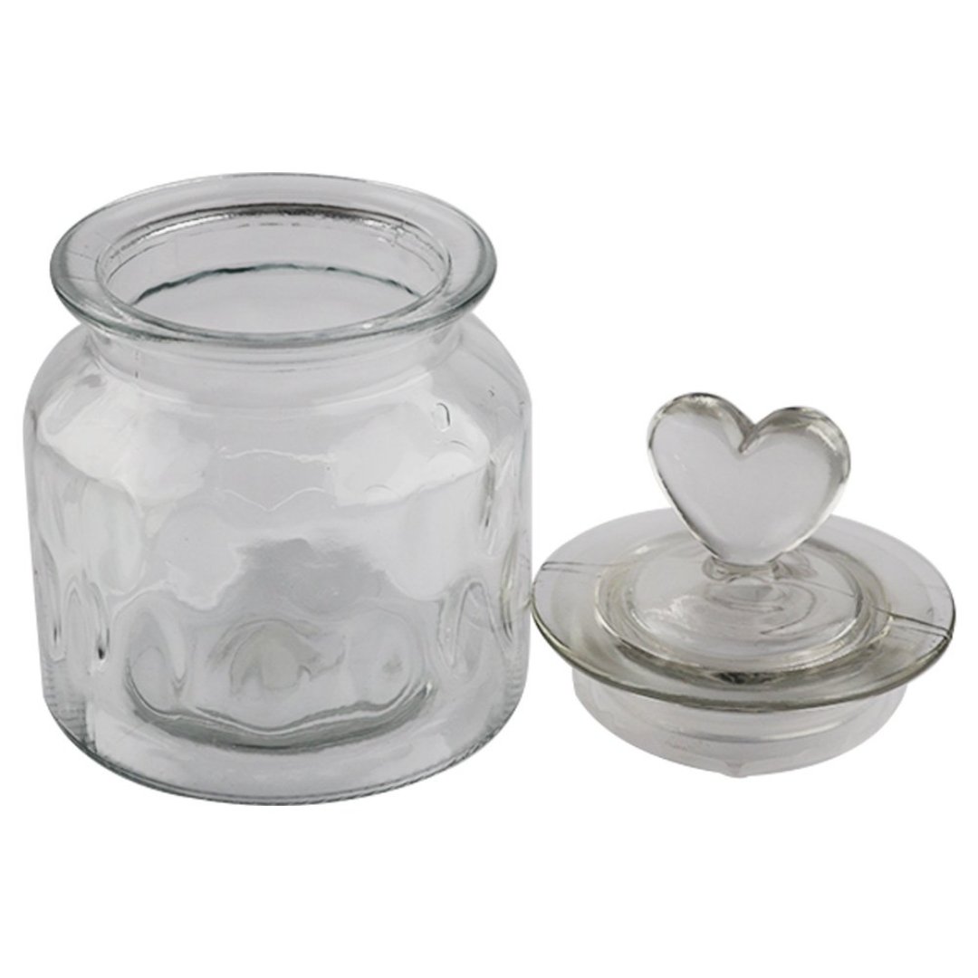 Fotografia para o produto Jogo de 2 porta mantimentos em vidro com tampa 650ml Ø11xA15cm