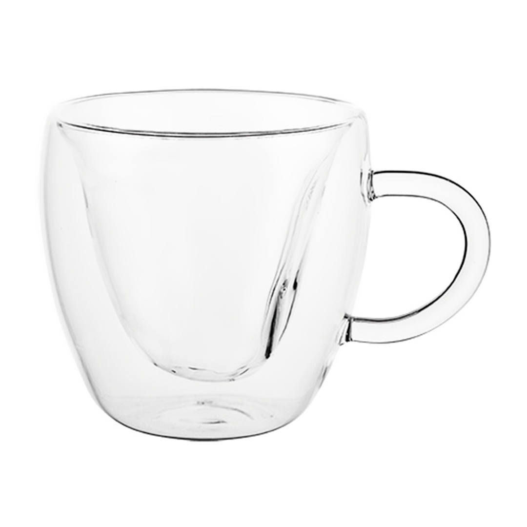 Imagem ilustrativa para Jogo de 2 xícaras em vidro borossilicato com parede dupla 150ml