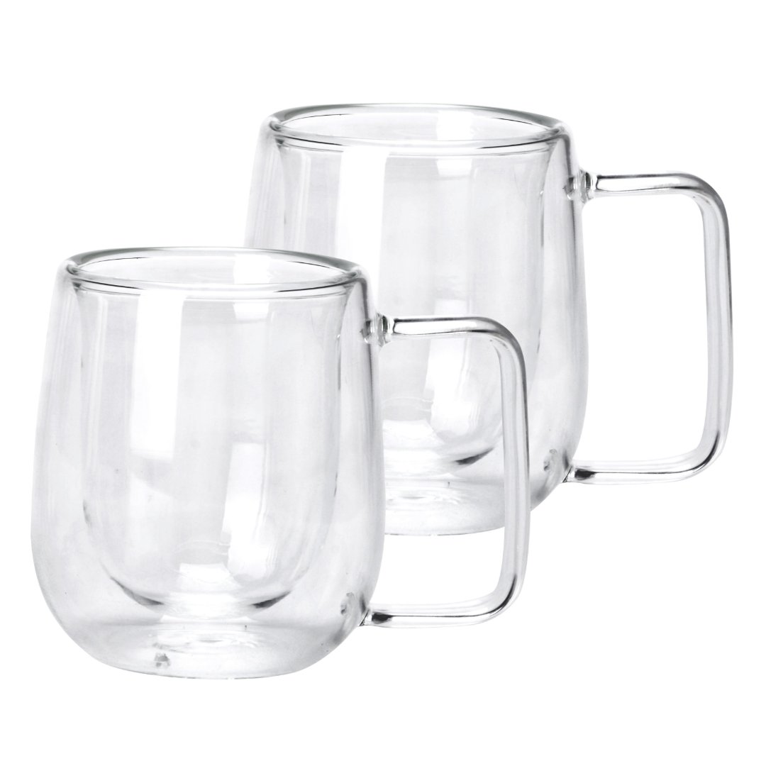 Fotografia para o produto Jogo de 2 xicaras parede dupla em vidro borossilicato 150ml