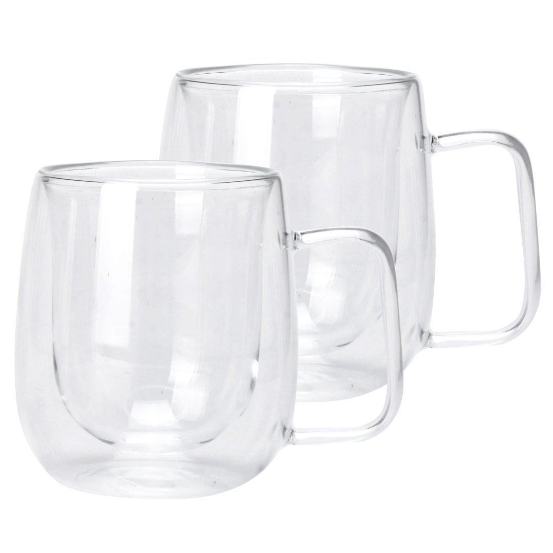 Fotografia para o produto Jogo de 2 xicaras parede dupla em vidro borossilicato 220ml