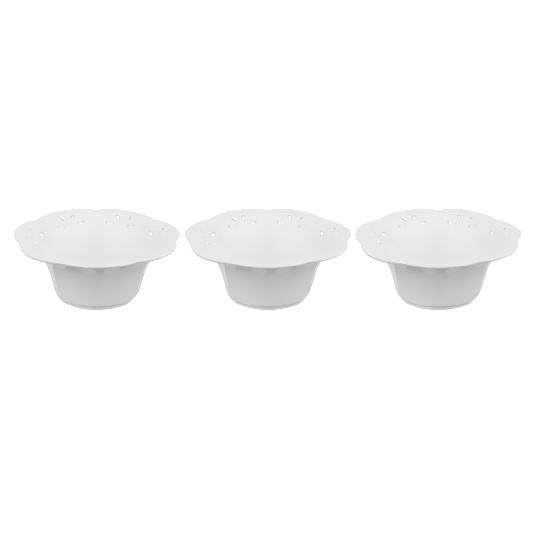 Fotografia para o produto Jogo de 3 bowls em porcelana L10xP10xA3,8cm