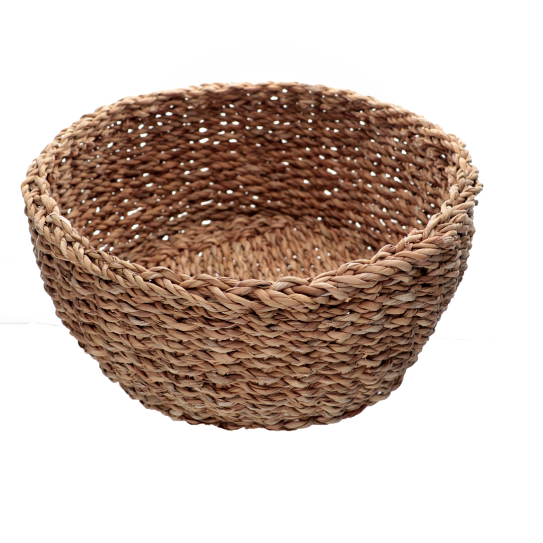 Fotografia para o produto Jogo de 3 cestas redondas em fibra natural D30xA13cmD25xA11cmD20xA9cm